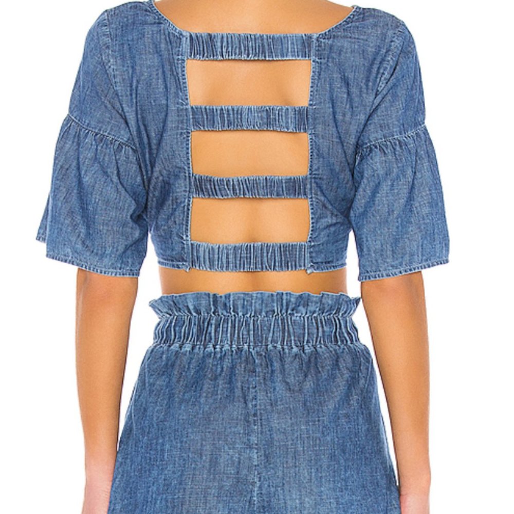 Ladder Back Denim Top BCBG Generation